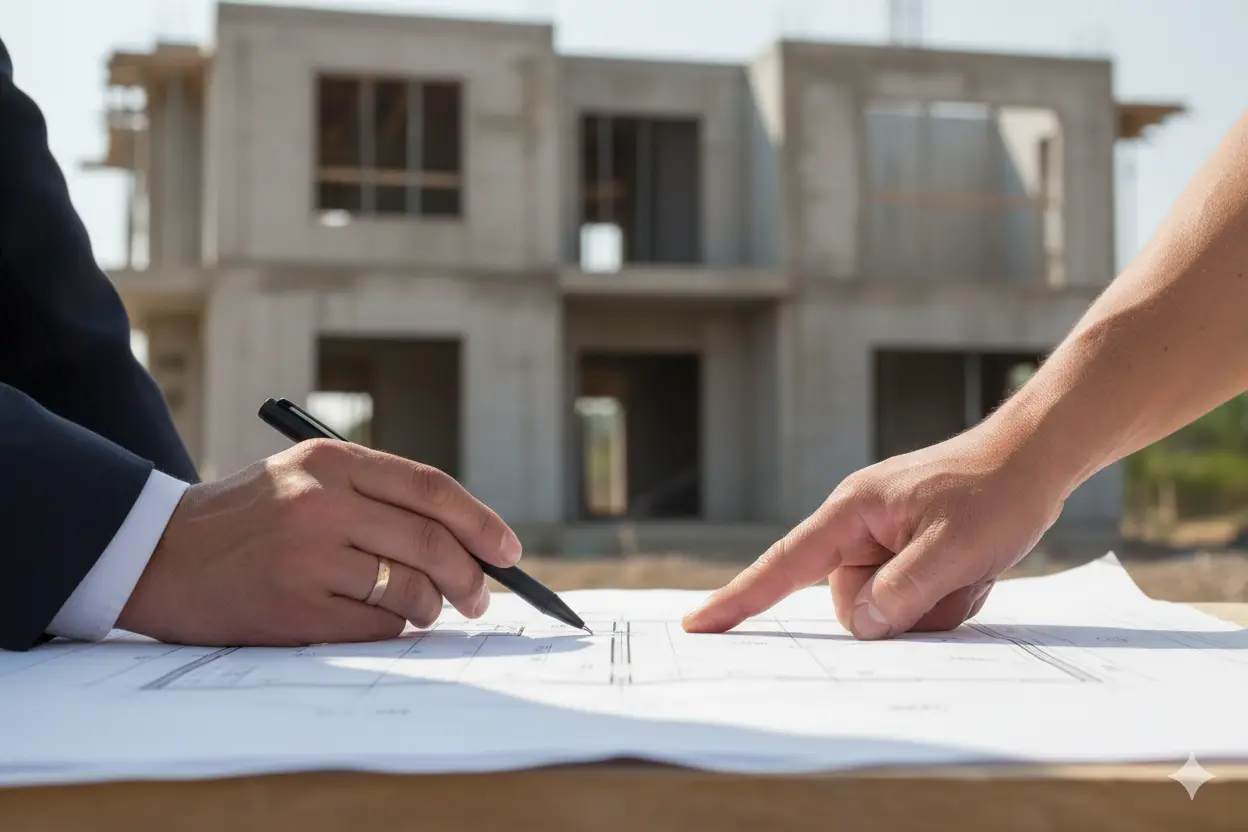 Zespół projektowy CoreLTB Builders pracujący nad indywidualnym projektem domu