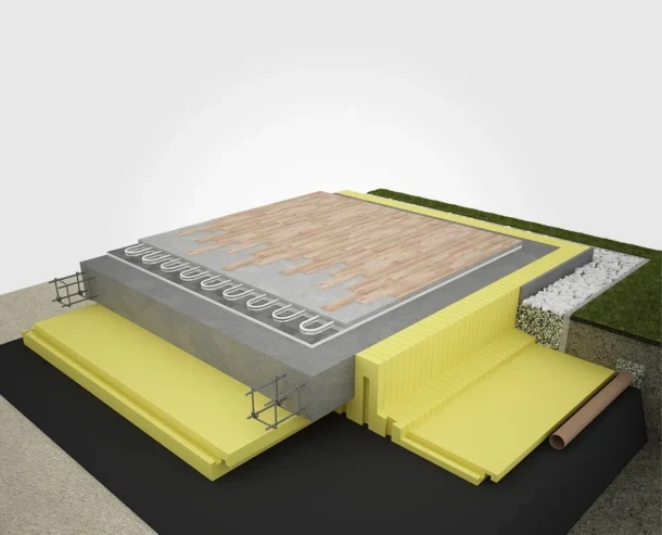 Układanie izolacji XPS pod płytę fundamentową